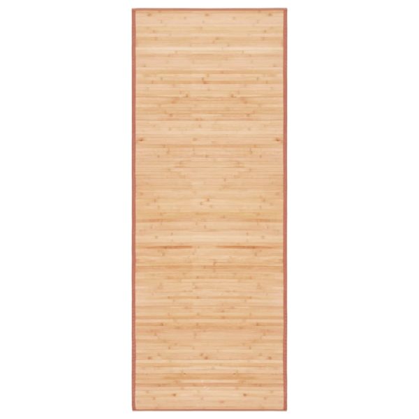 Tapete de bambu 80x200 cm castanho