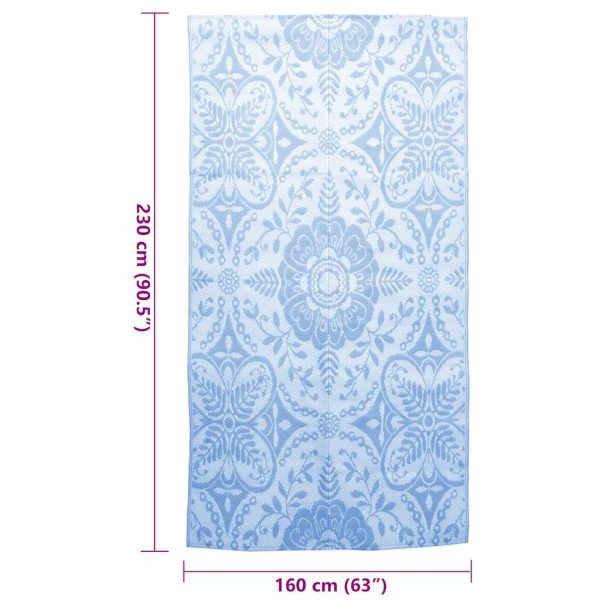 Tapete de exterior 120x180 cm PP azul-bebé - Image 6