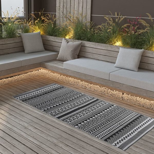 Tapete de exterior 80x150 cm PP preto