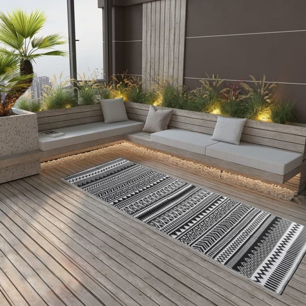 Tapete de exterior 80x250 cm PP preto