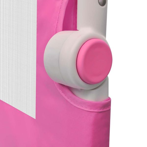 Toddler Barra de segurança para cama 102 x 42 cm rosa - Image 4