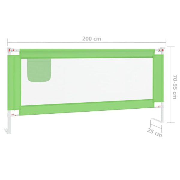 Barra de segurança p/ cama infantil tecido 200x25 cm verde - Image 7