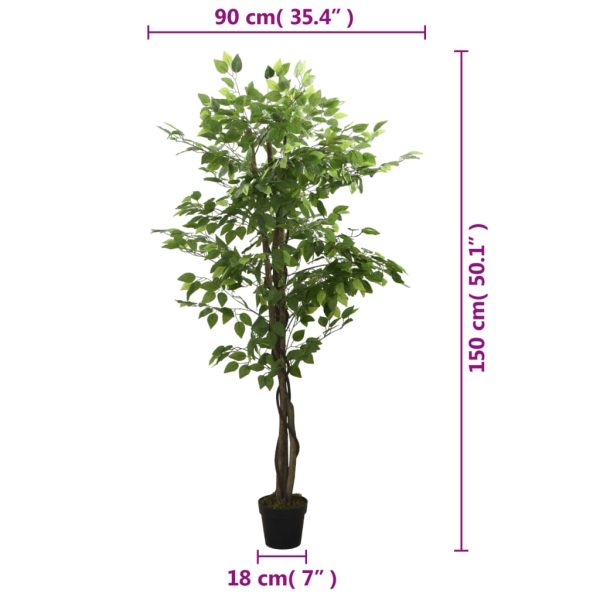 Figueira artificial 756 folhas 150 cm verde - Image 5